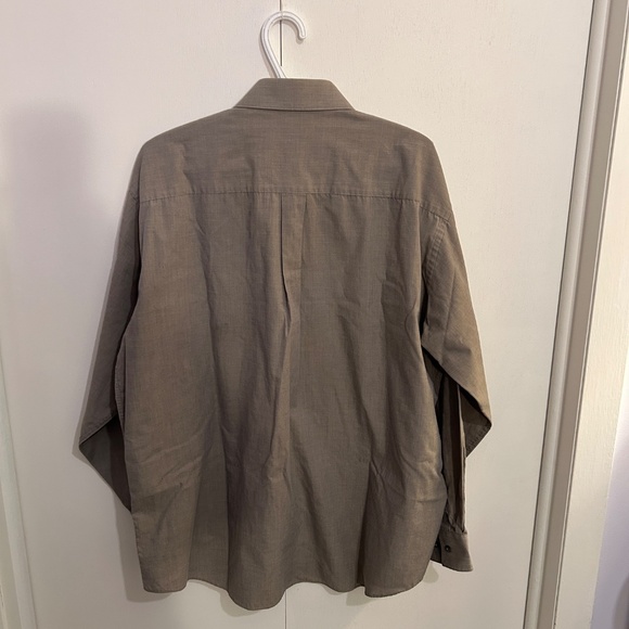 Men's Leo Chevalier Design Brown Long Sleeved Button Down Shirt Size Neck 17 - Picture 7 of 12